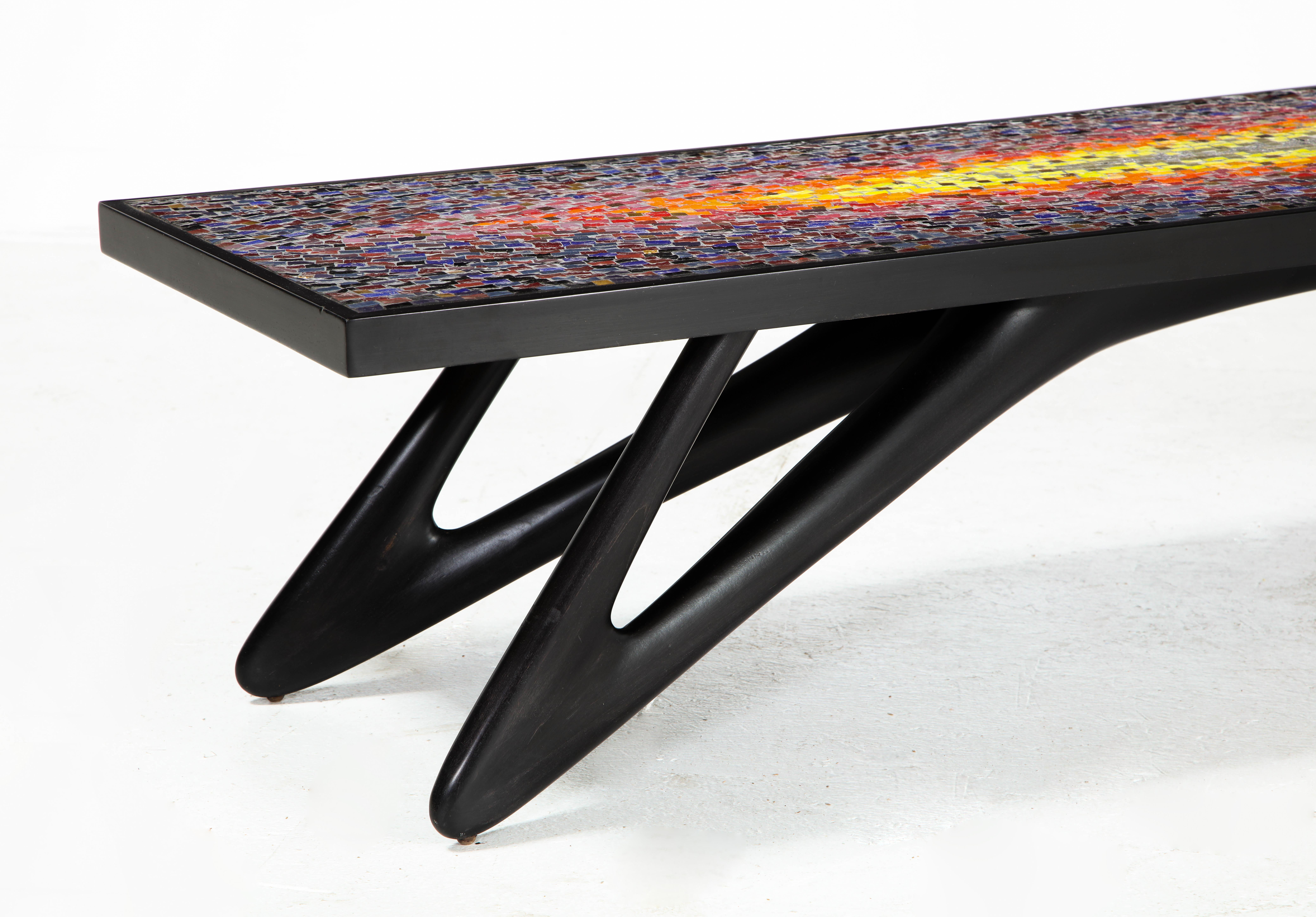 Rectangular Mosaic Table w/ Mosaic Top Offered by Vladimir Kagan Design Group 1