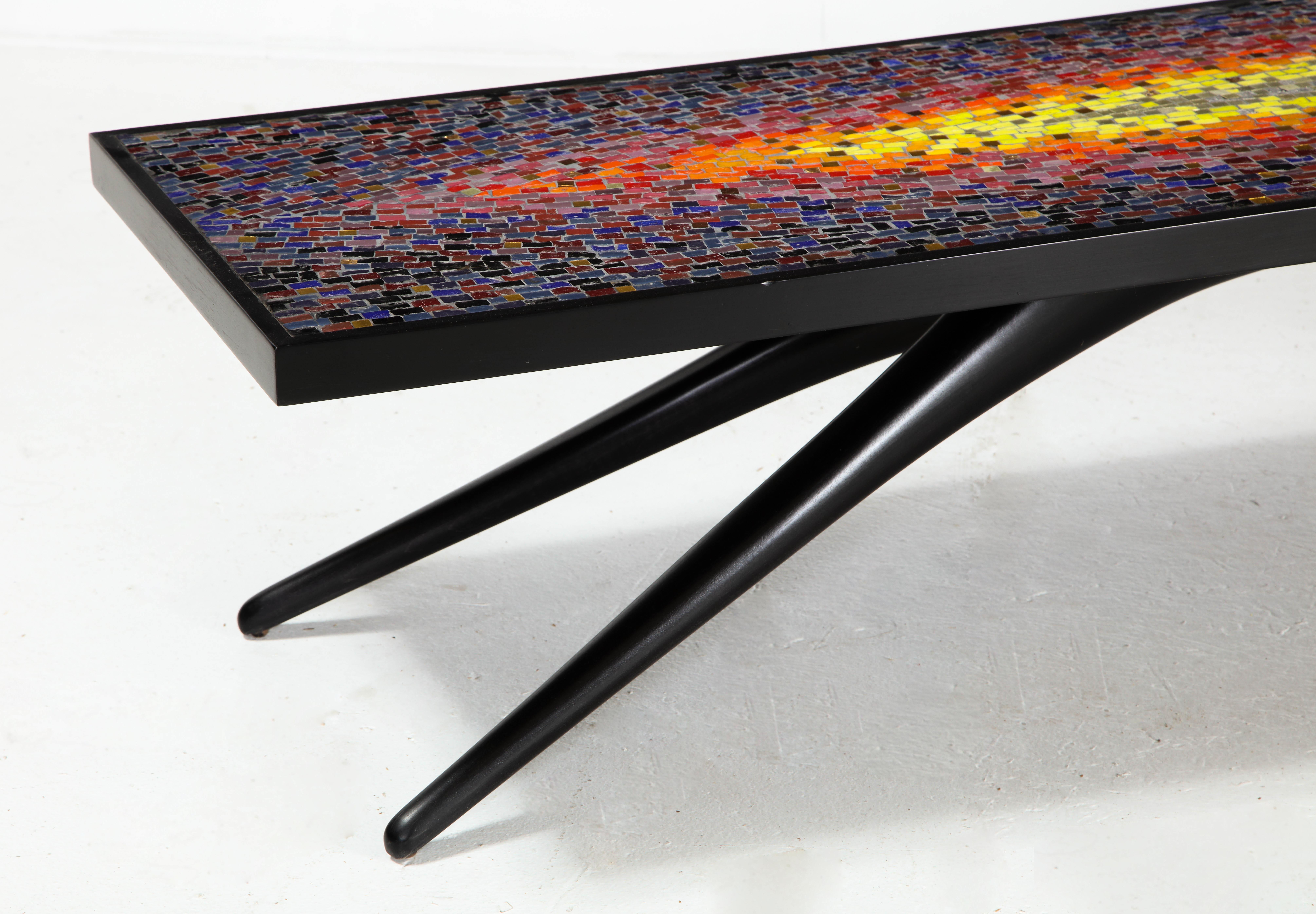 American Rectangular Mosaic Table w/ Mosaic Top Offered by Vladimir Kagan Design Group