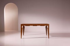 Mesa de comedor rectangular de roble, atribuida a Guglielmo Ulrich, Italia, años 40