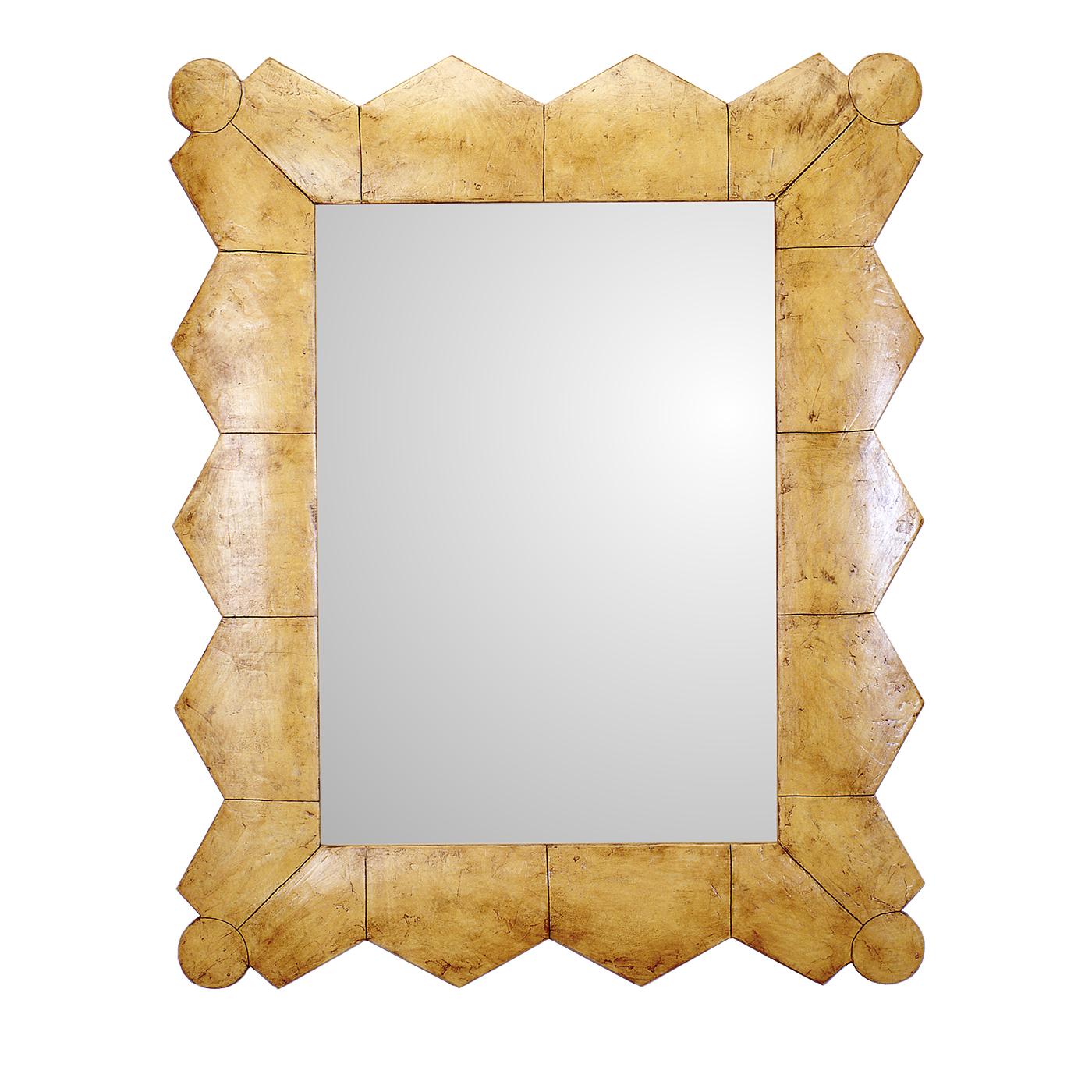 This exquisite mirror is a celebration of traditional craftsmanship and modern sensibility. The rectangular silhouette of the mirror is enclosed in a frame in MDF Carb - which complies with the regulations of the State of California on MDF - made of