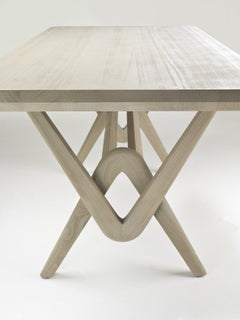 Rectangular Outdoor Dining Table in Solid Sassafras Wood by Archer & Humphryes