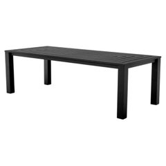 Rectangular Outdoor Dining Table with Black Finish