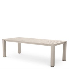 Rectangular Outdoor Dining Table with Sand Finish