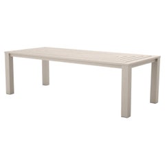 Rectangular Outdoor Dining Table with Sand Finish