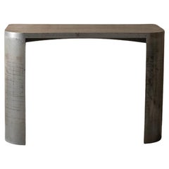 Rectangular Naturally Patinated Steel Contemporary Writing Desk by Dennis Kaiser