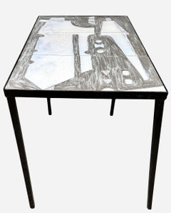 Rectangular pedestal table by Robert & Jean Cloutier, France, circa 1960