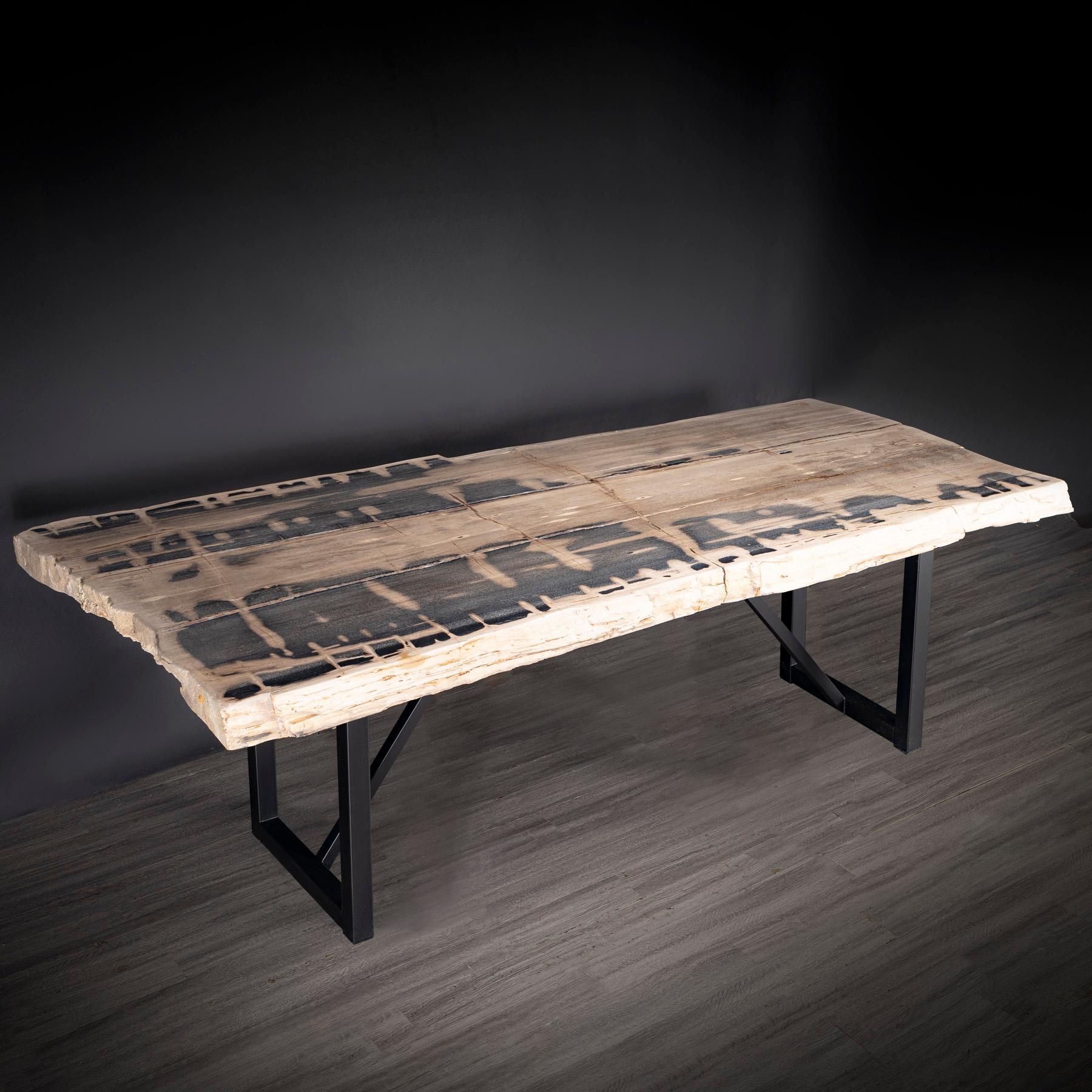 petrified wood dining table