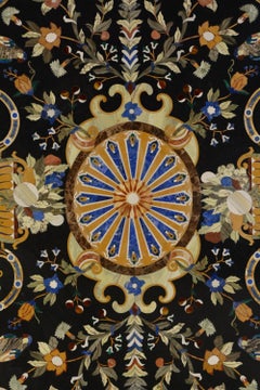 Rectangular Pietra Dura Table Top, Marble and Hard Stones, It Has a Restoration