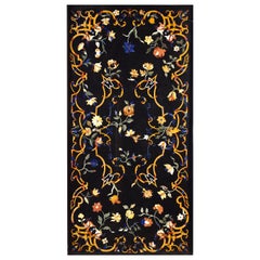 Rectangular "Pietra Dura" Tabletop, Marble and Hardstones, End 20th Century