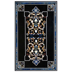 Rectangular "Pietra Dura" Tabletop, Marble and Hardstones, Late 20th Century