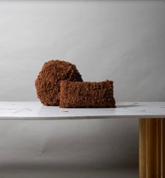 Rechteckiges Kissen, handgewebt aus naturfarbener Baumwolle