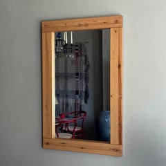 Rectangular Pine Mirror, Sweden, 1960s