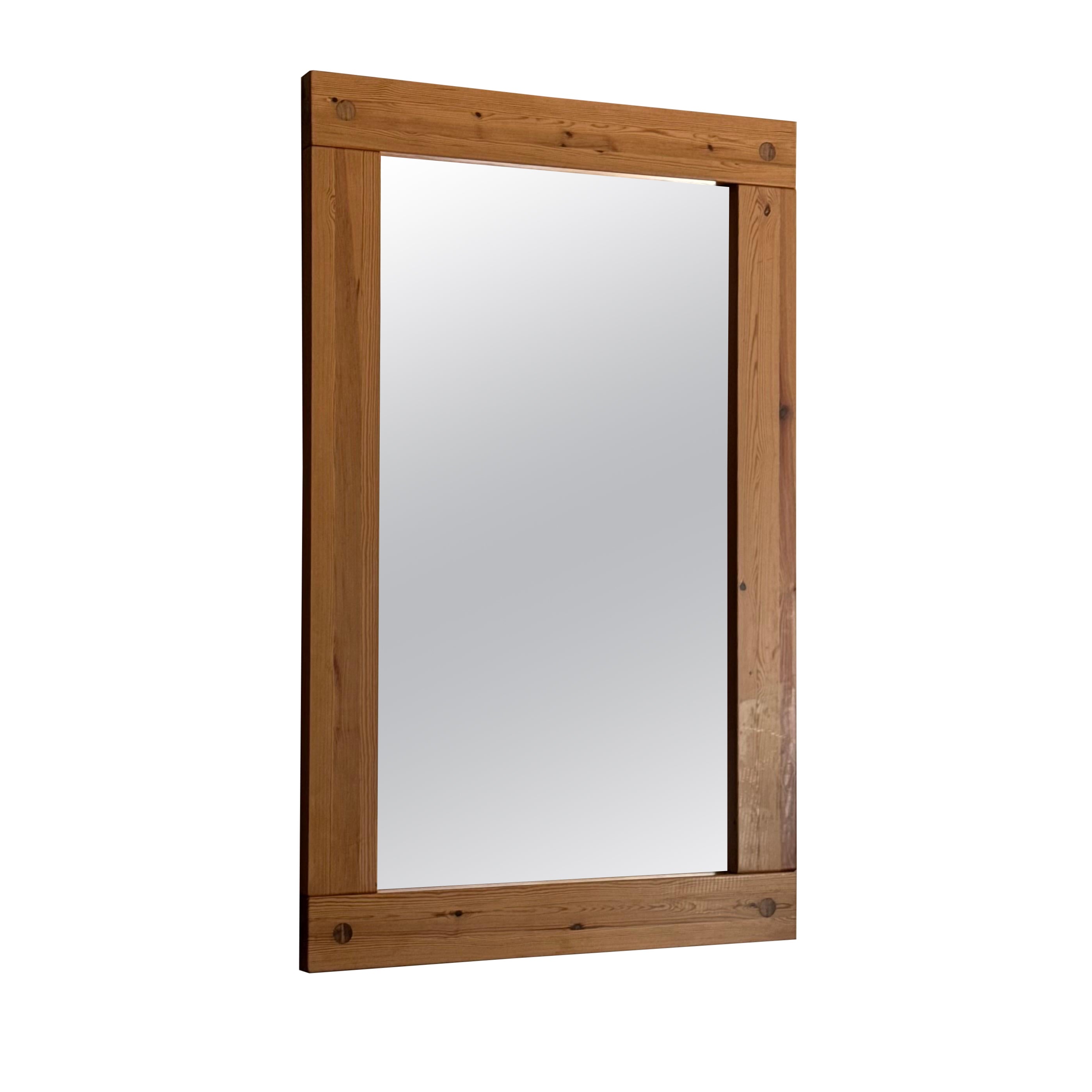 Rectangular Pine Mirror, Sweden, 1960s For Sale