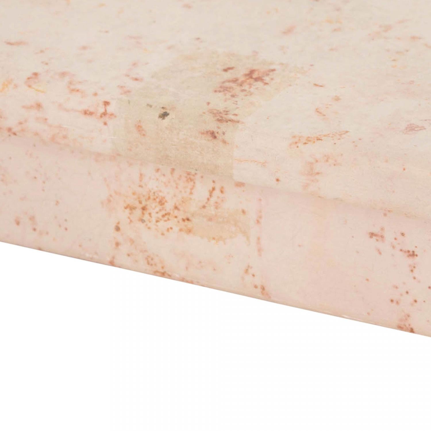 Rectangular Pink Marble Box In Good Condition For Sale In Queens, NY