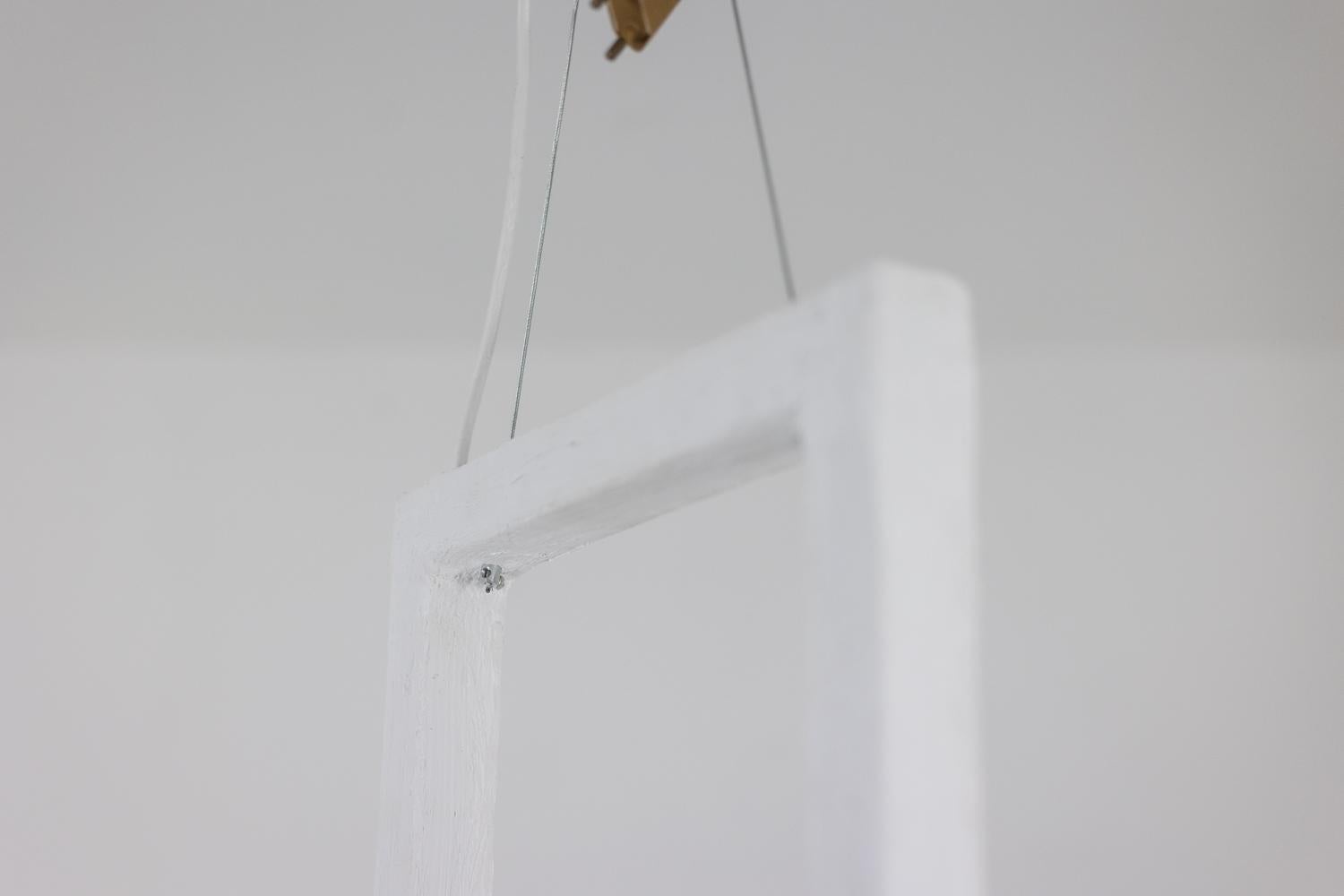 Rectangular plaster chandelier decorated with birds. For Sale 6