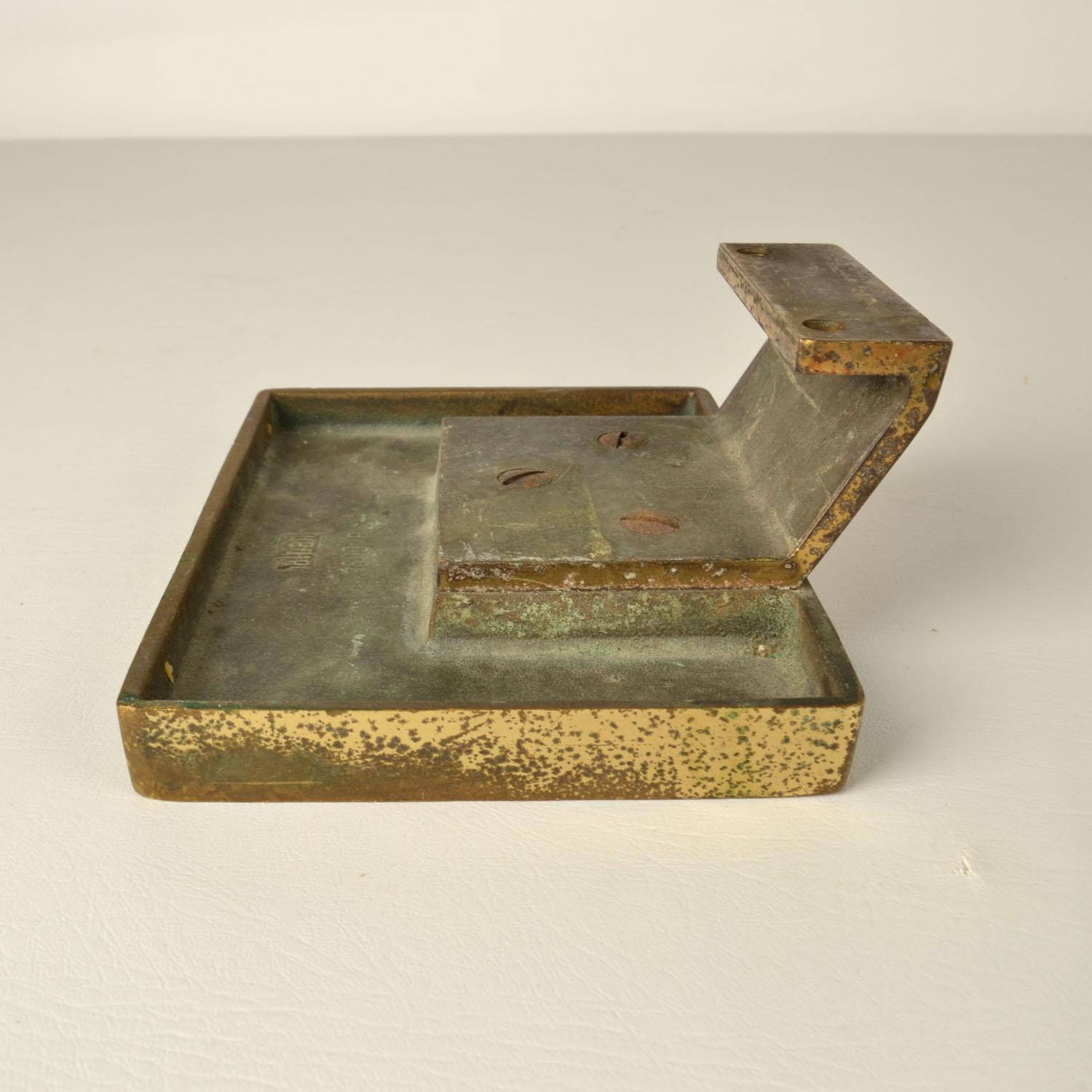Rectangular Push and Pull Door Handle in Bronze with Tree Relief For Sale 1