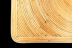 Rectangular Rattan Side Table by Creel and Gow