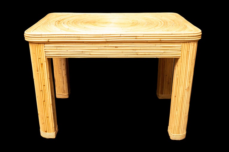 Rectangular Rattan Side Table by Creel and Gow For Sale at 1stDibs