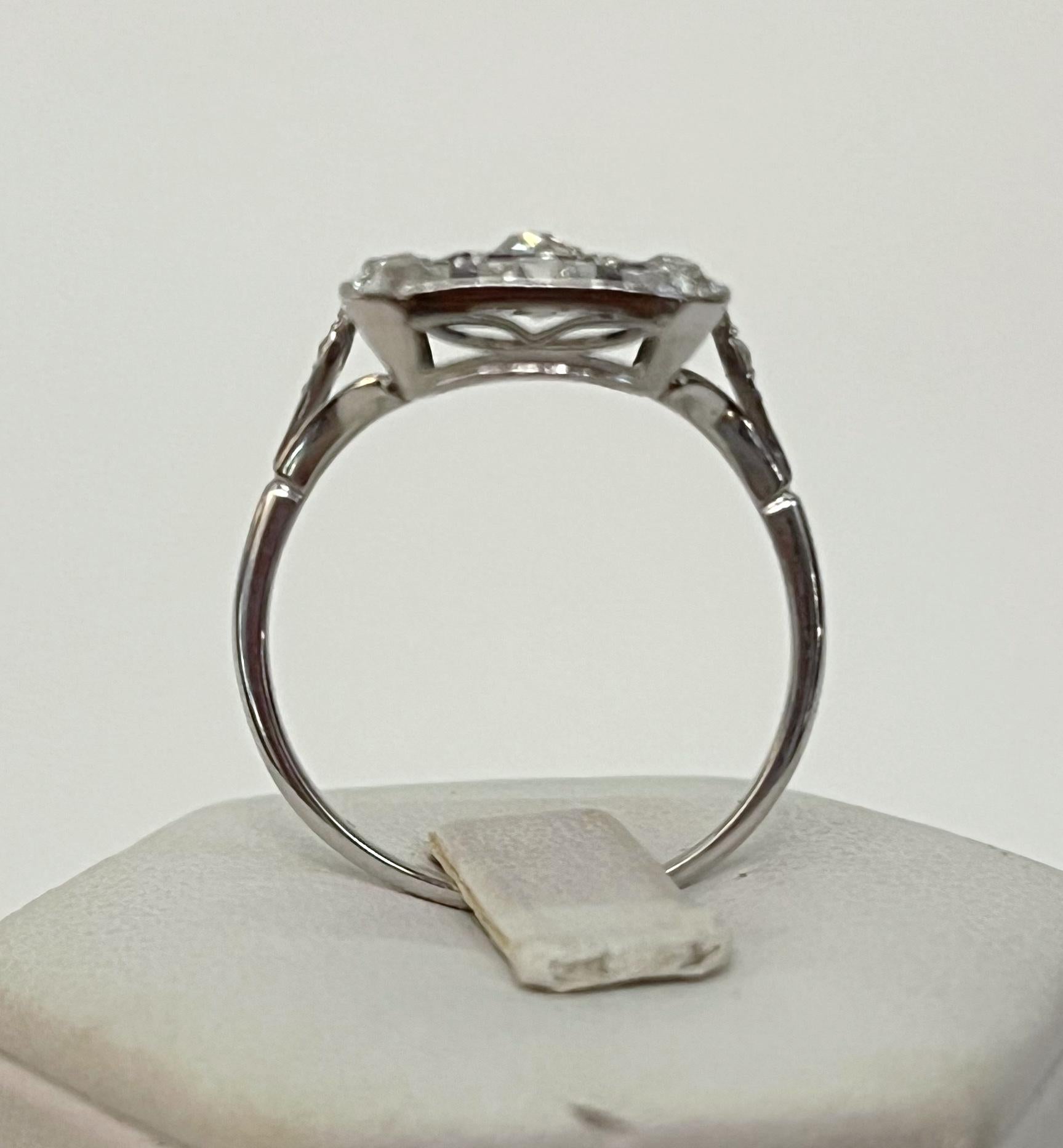 Rectangular Ring With Sapphires And Diamonds, 194… - image 3