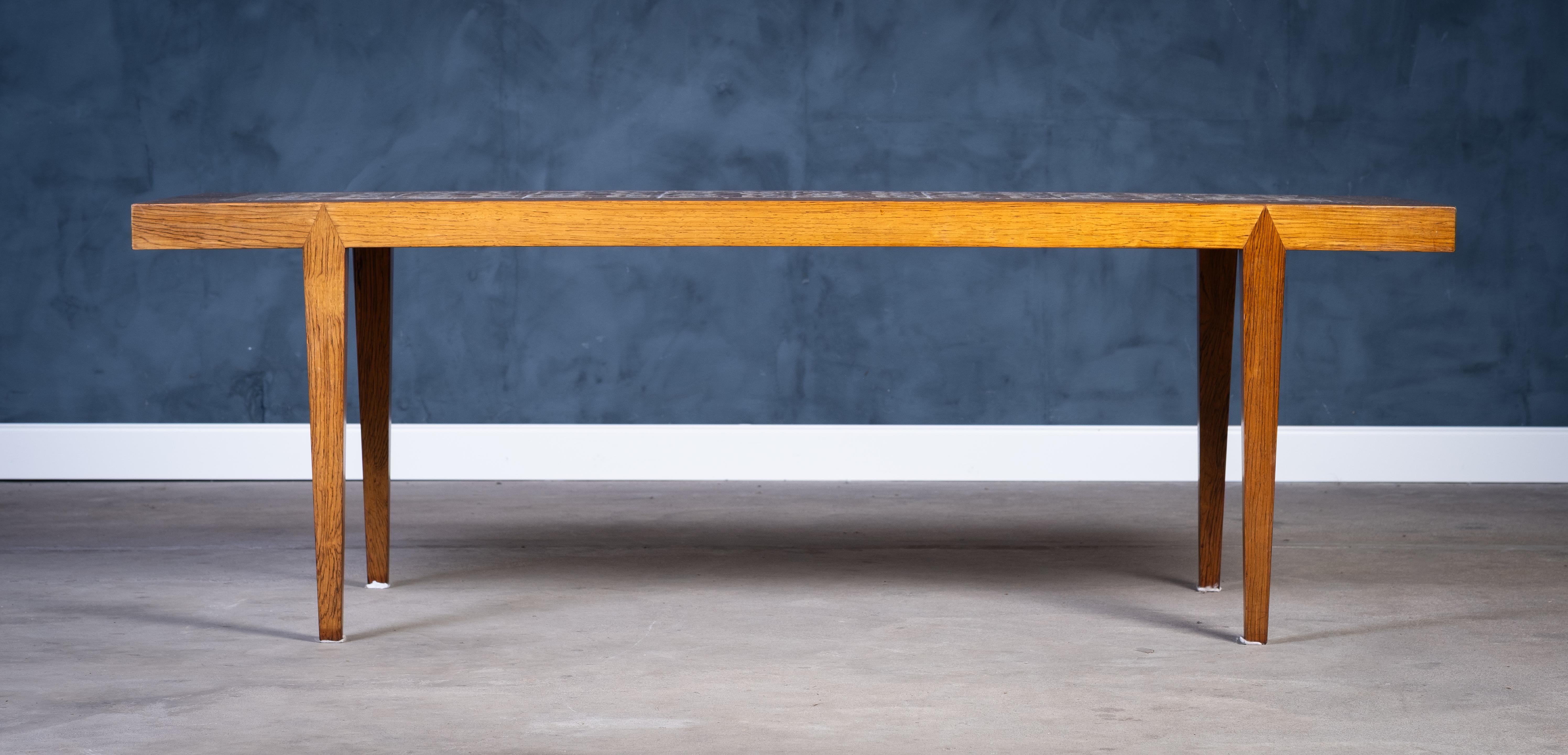 Danois Table basse rectangulaire en palissandre par Severin Hansen pour Haslev Møbelfabrik, 1960 en vente