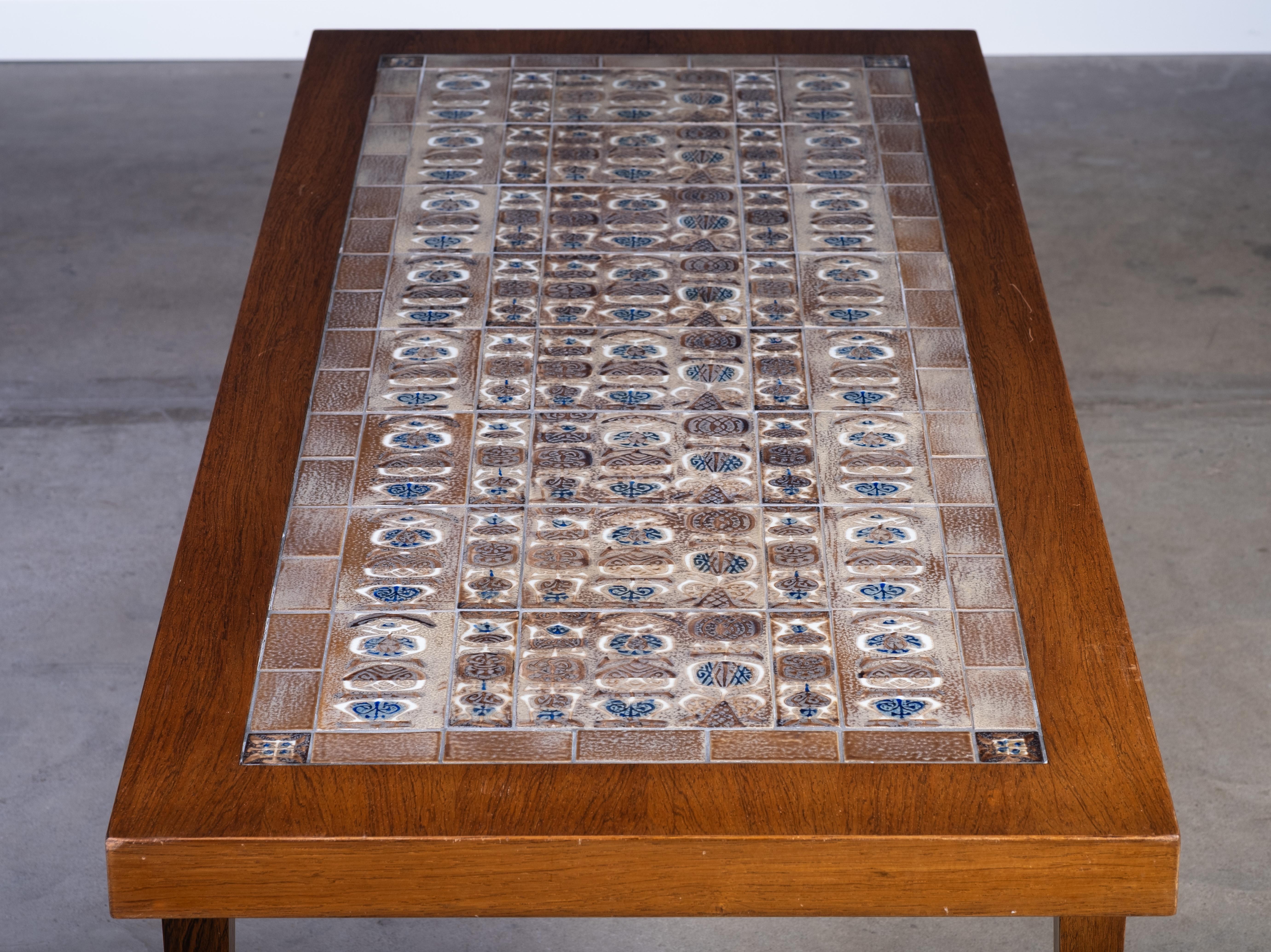 Milieu du XXe siècle Table basse rectangulaire en palissandre par Severin Hansen pour Haslev Møbelfabrik, 1960 en vente