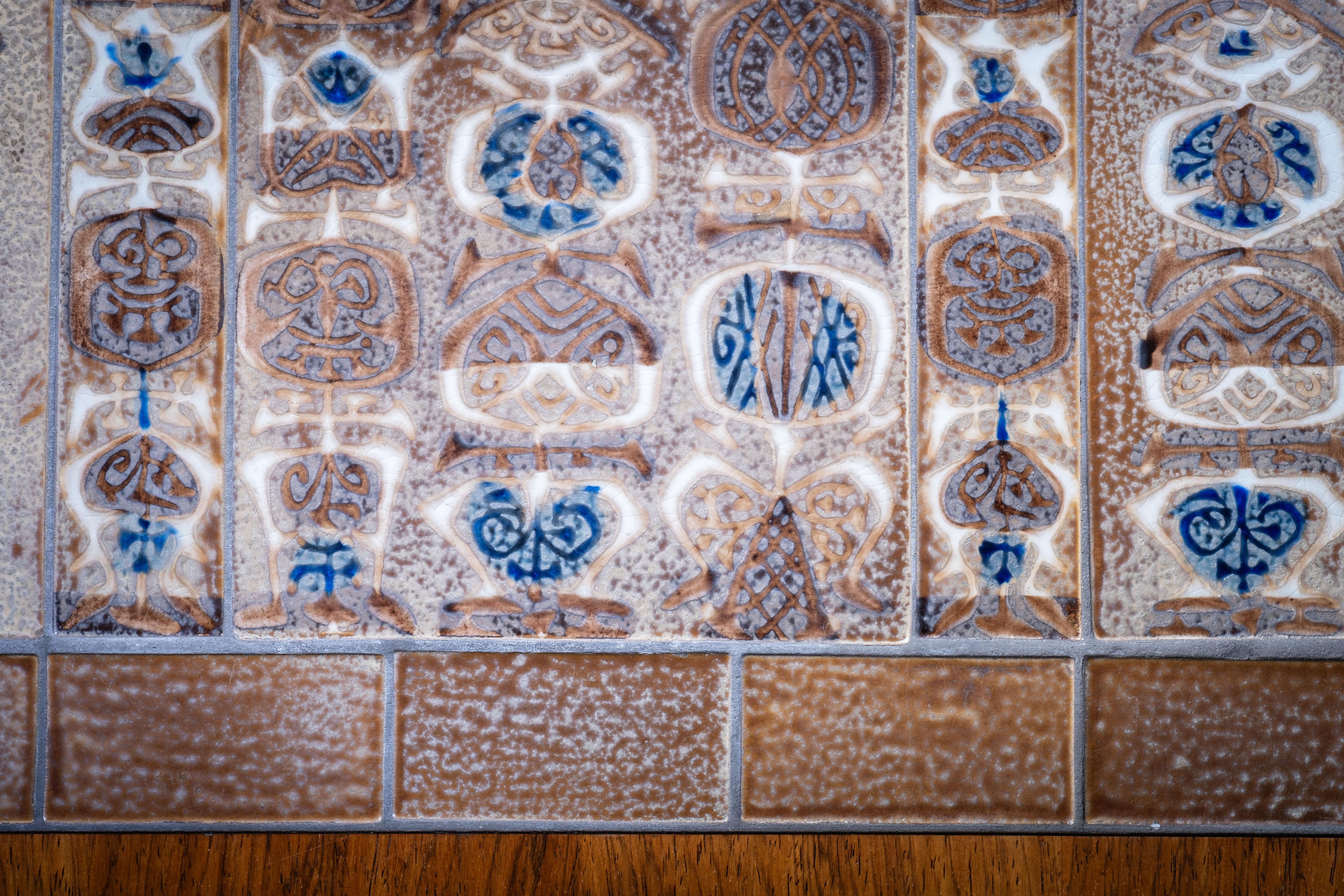 Céramique Table basse rectangulaire en palissandre par Severin Hansen pour Haslev Møbelfabrik, 1960 en vente