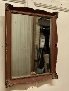 Antique Wall Mirror with Giltwood Frame and Russet Infill, 1910