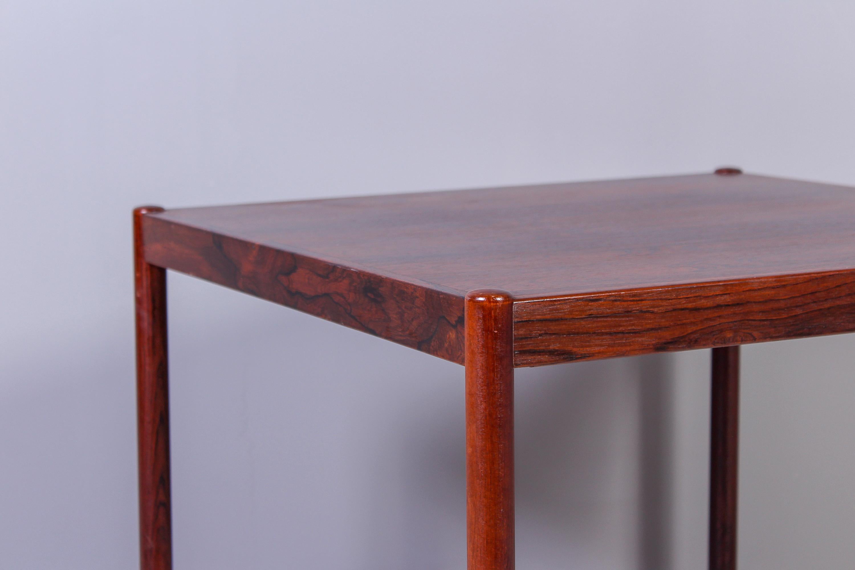 Mid-20th Century Rectangular Scandinavian Rosewood Coffee Table, 1950s For Sale