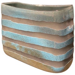 Rectangular Shape Glass Vase, Romania, Contemporary