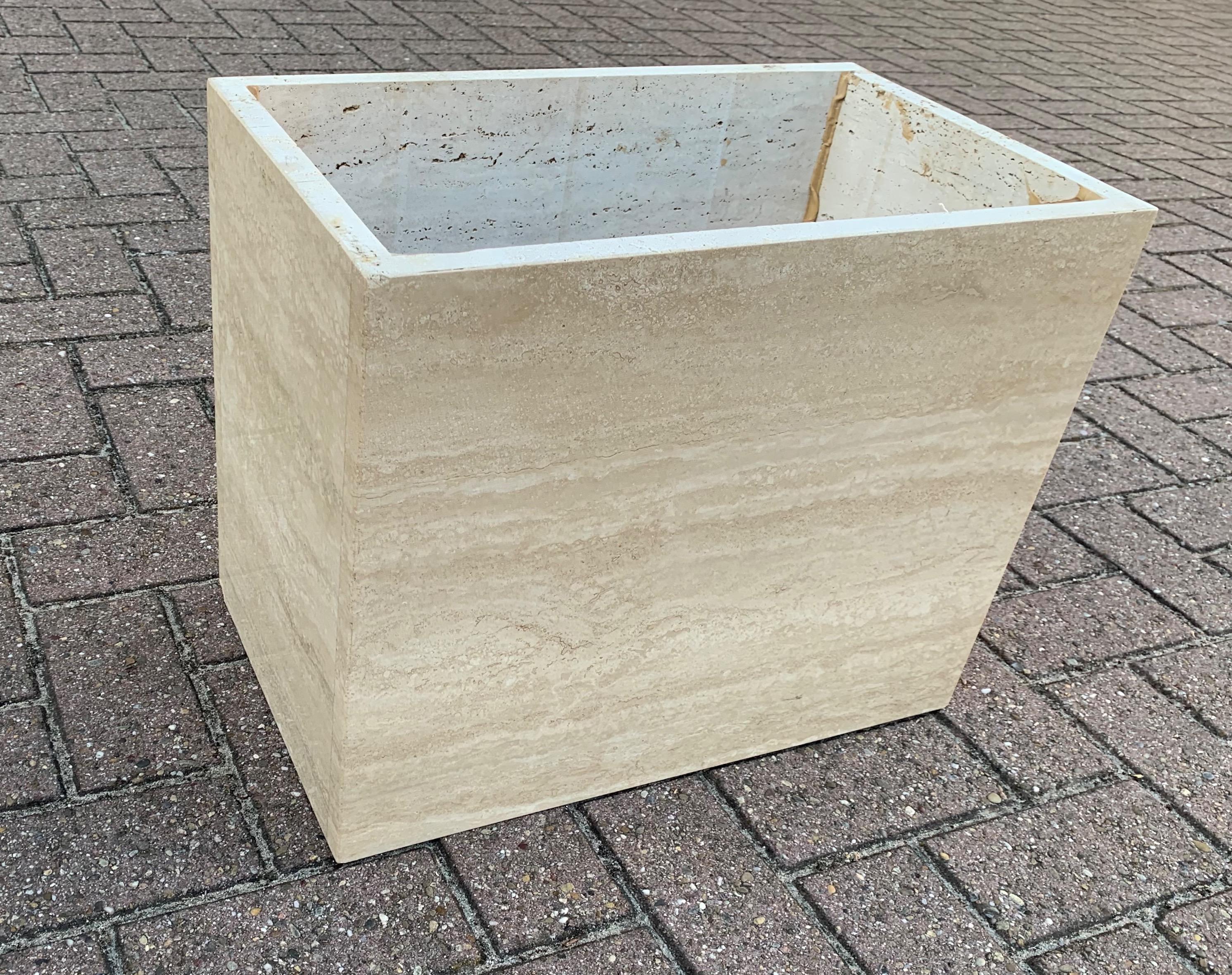 Rectangular Shape Midcentury Art Deco Style Travertine Coffee or Cocktail Table  8