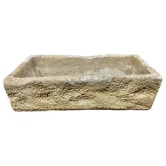 Rectangular Shaped Golden Cement/Stone Sink with Drain Hole