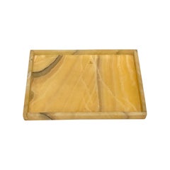 Gold rectangular Shaped Onyx Tray, Mexico, Contemporary