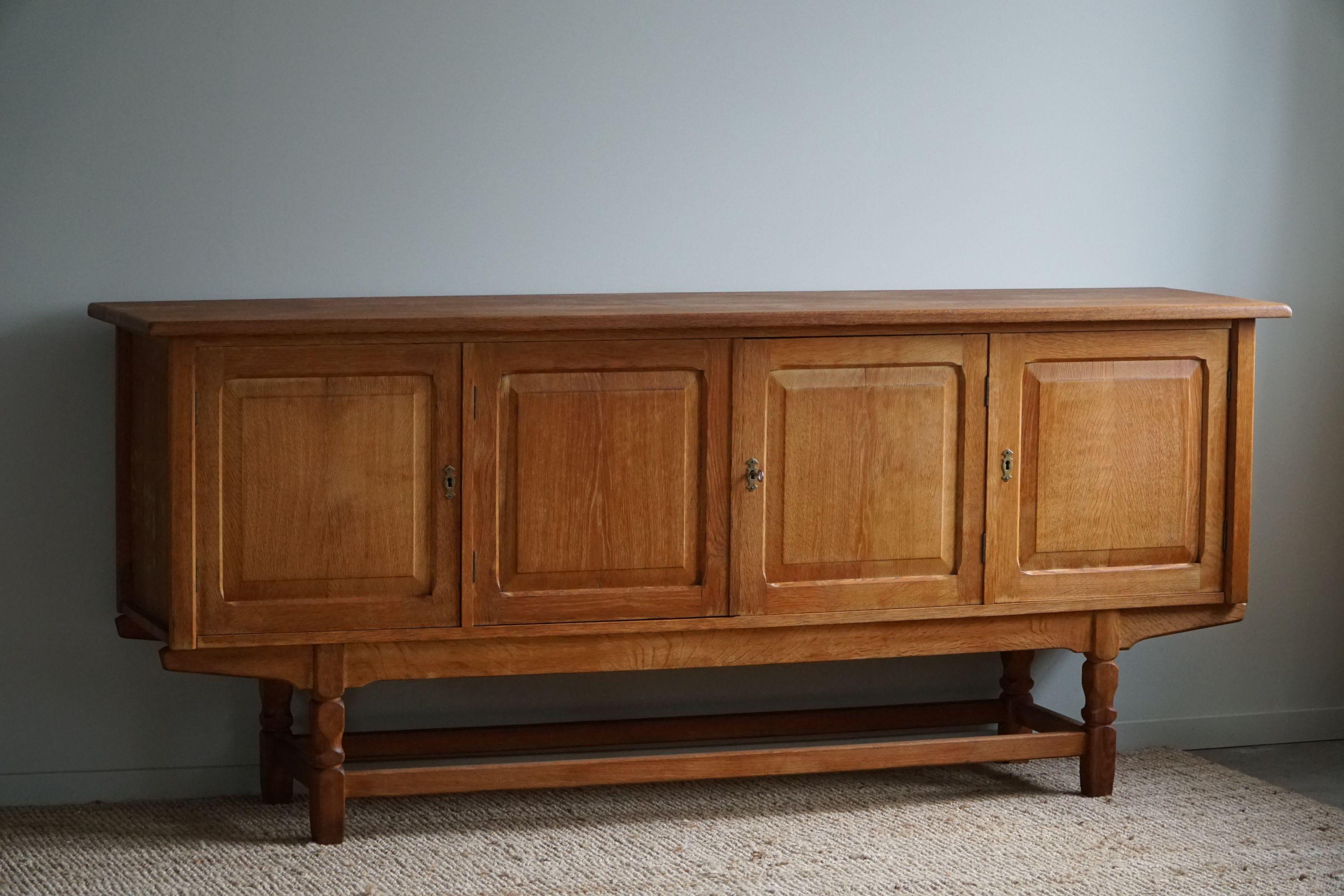 Rectangular Sideboard in Oak, Made by a Danish Cabinetmaker, Mid Century, 1960s 5