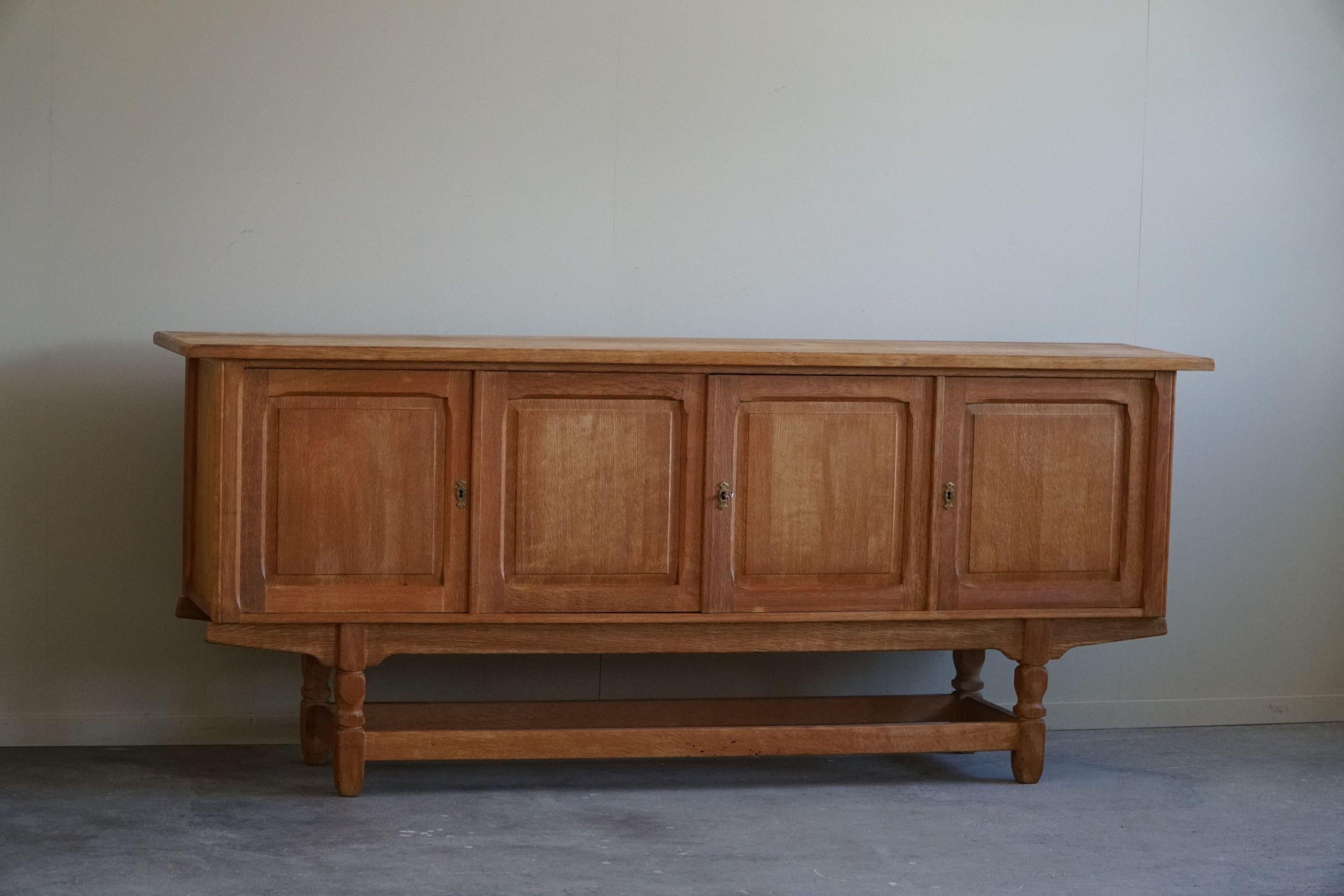 Rectangular Sideboard in Oak, Made by a Danish Cabinetmaker, Mid Century, 1960s For Sale 7