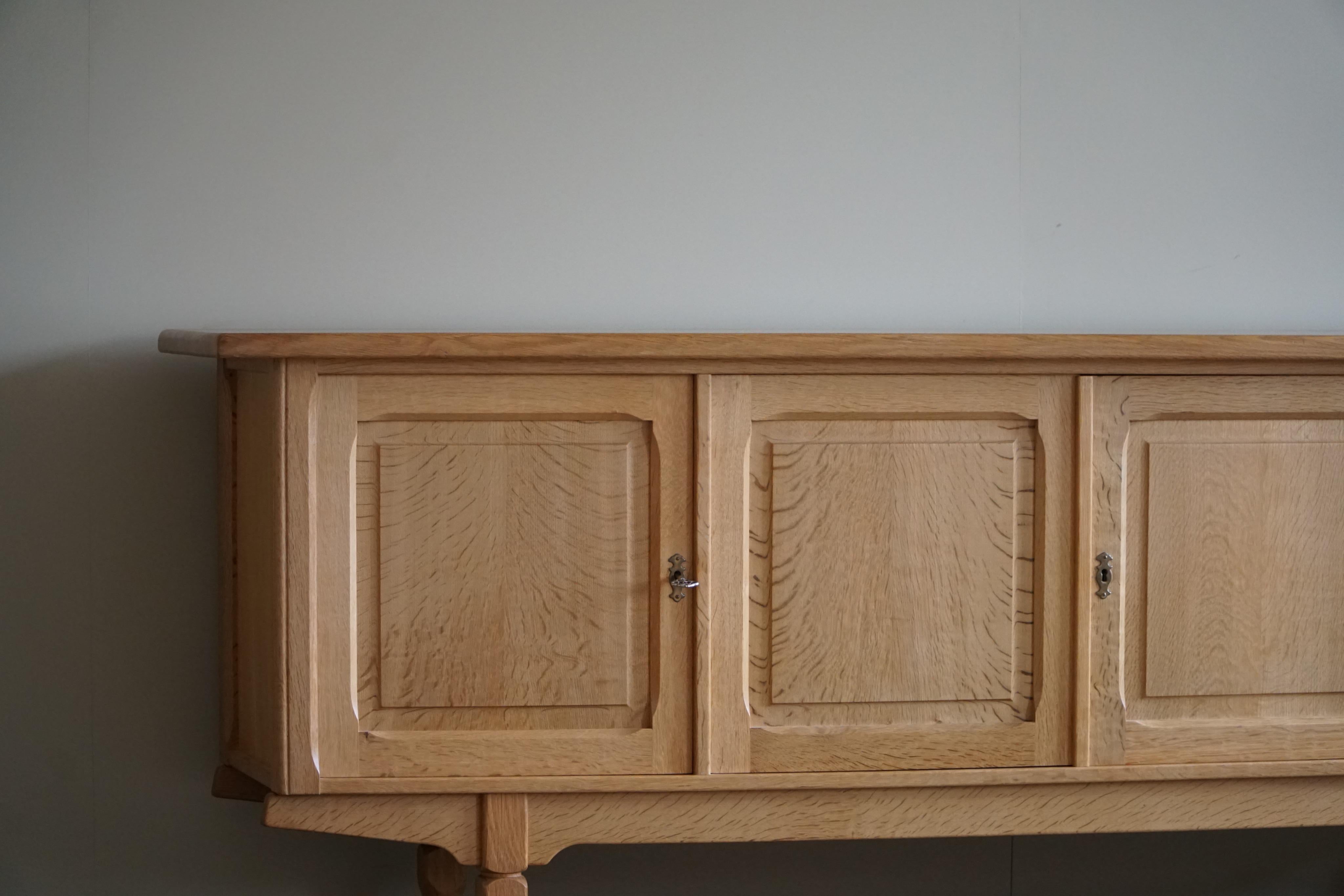 Rectangular Sideboard in Oak, Made by a Danish Cabinetmaker, Mid Century, 1960s 8