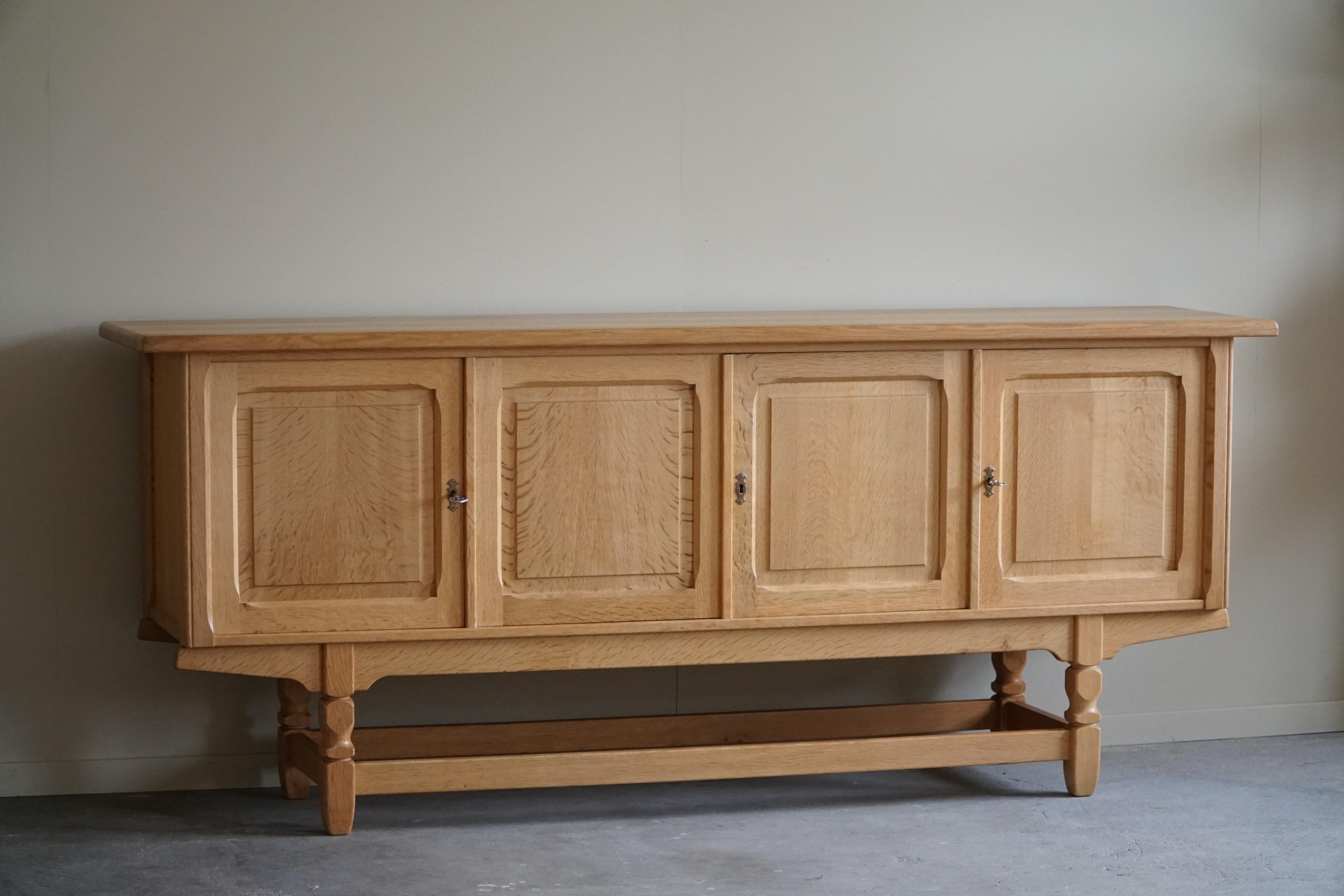 Rectangular Sideboard in Oak, Made by a Danish Cabinetmaker, Mid Century, 1960s 9