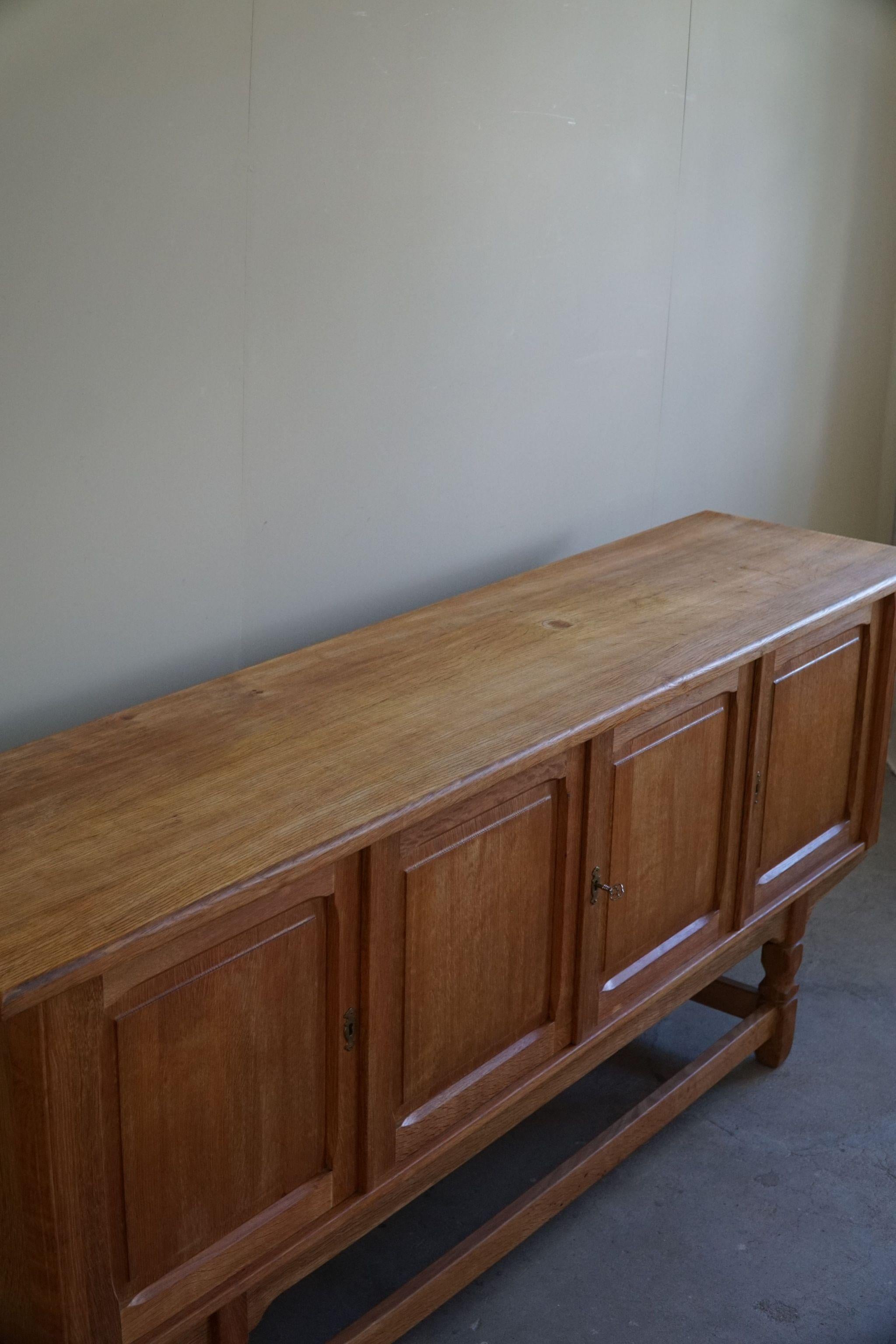 Rectangular Sideboard in Oak, Made by a Danish Cabinetmaker, Mid Century, 1960s For Sale 9