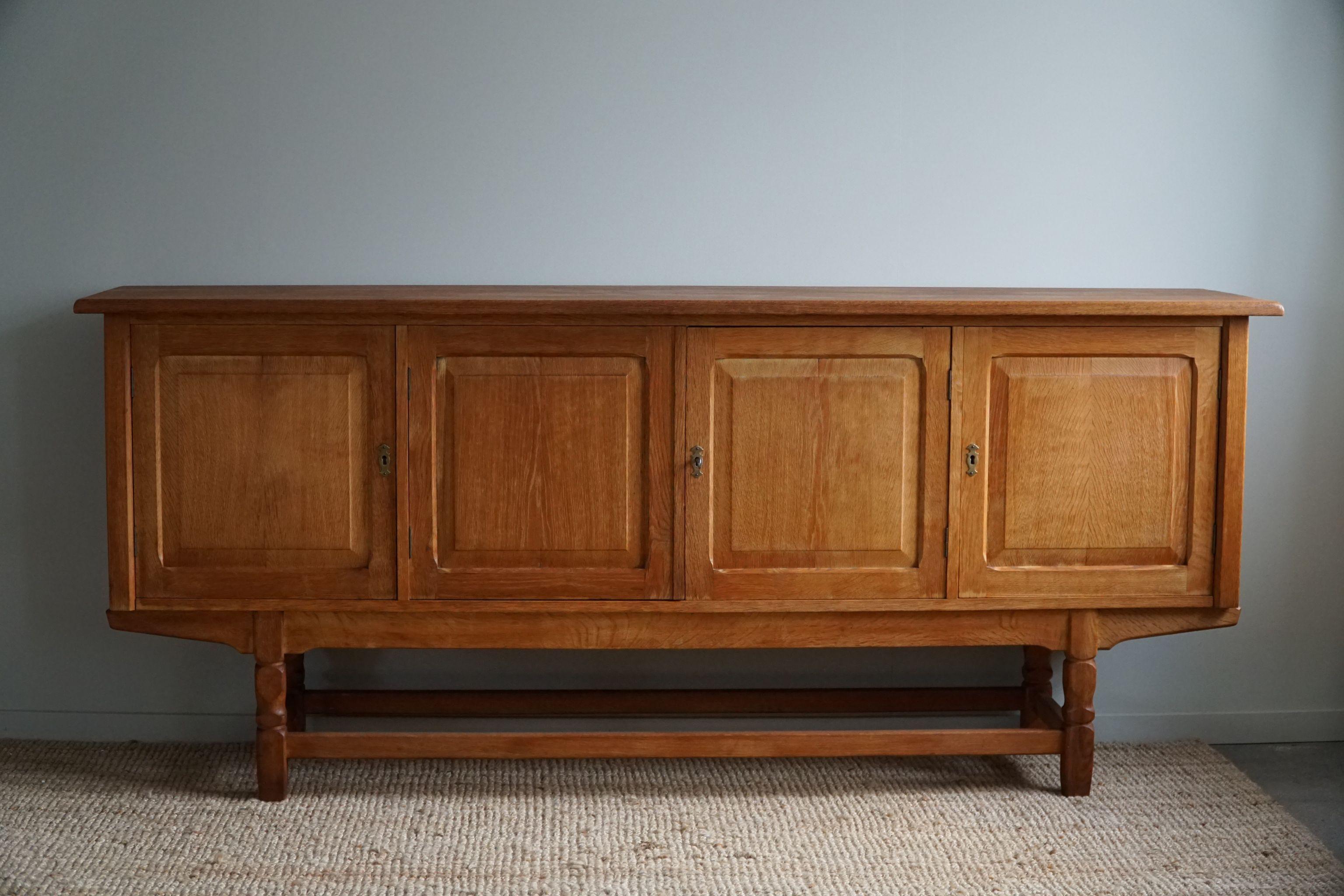 Rectangular Sideboard in Oak, Made by a Danish Cabinetmaker, Mid Century, 1960s 1