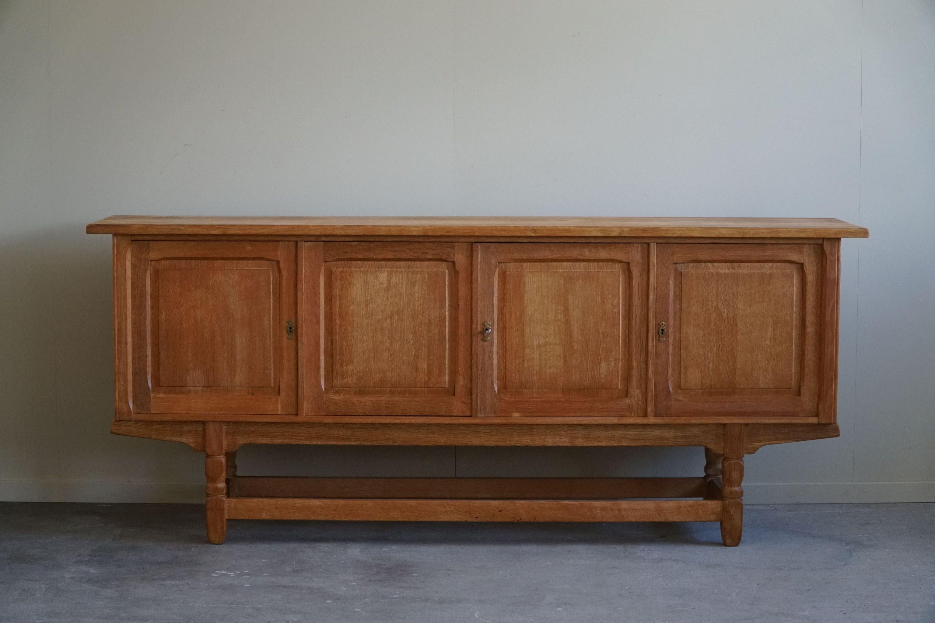 Rectangular Sideboard in Oak, Made by a Danish Cabinetmaker, Mid Century, 1960s For Sale 2