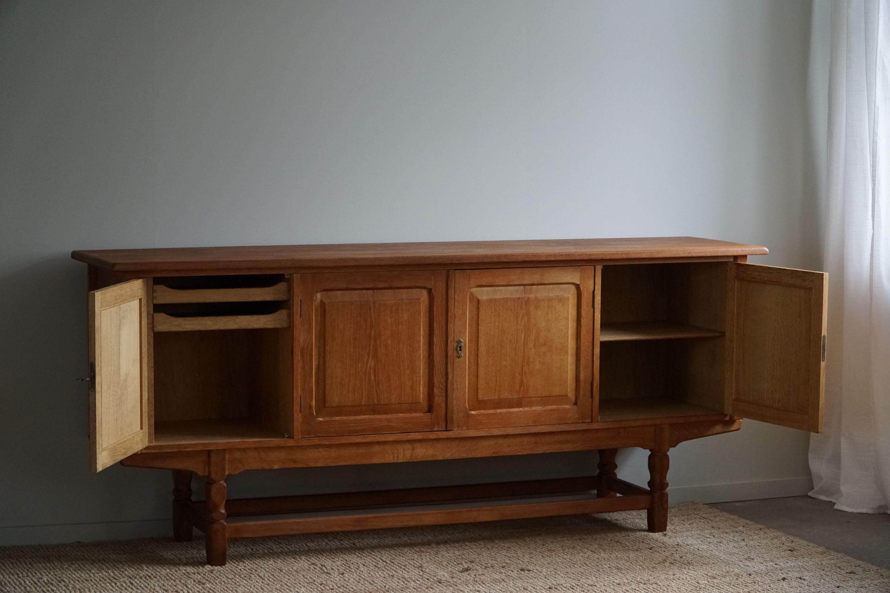 Rectangular Sideboard in Oak, Made by a Danish Cabinetmaker, Mid Century, 1960s 3
