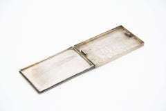 Rectangular silver cigarette case