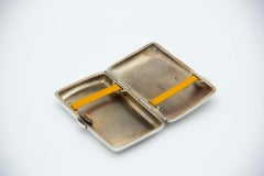 Rectangular silver cigarette case