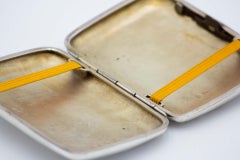 Rectangular silver cigarette case