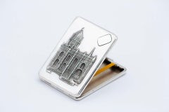 Rectangular silver cigarette case