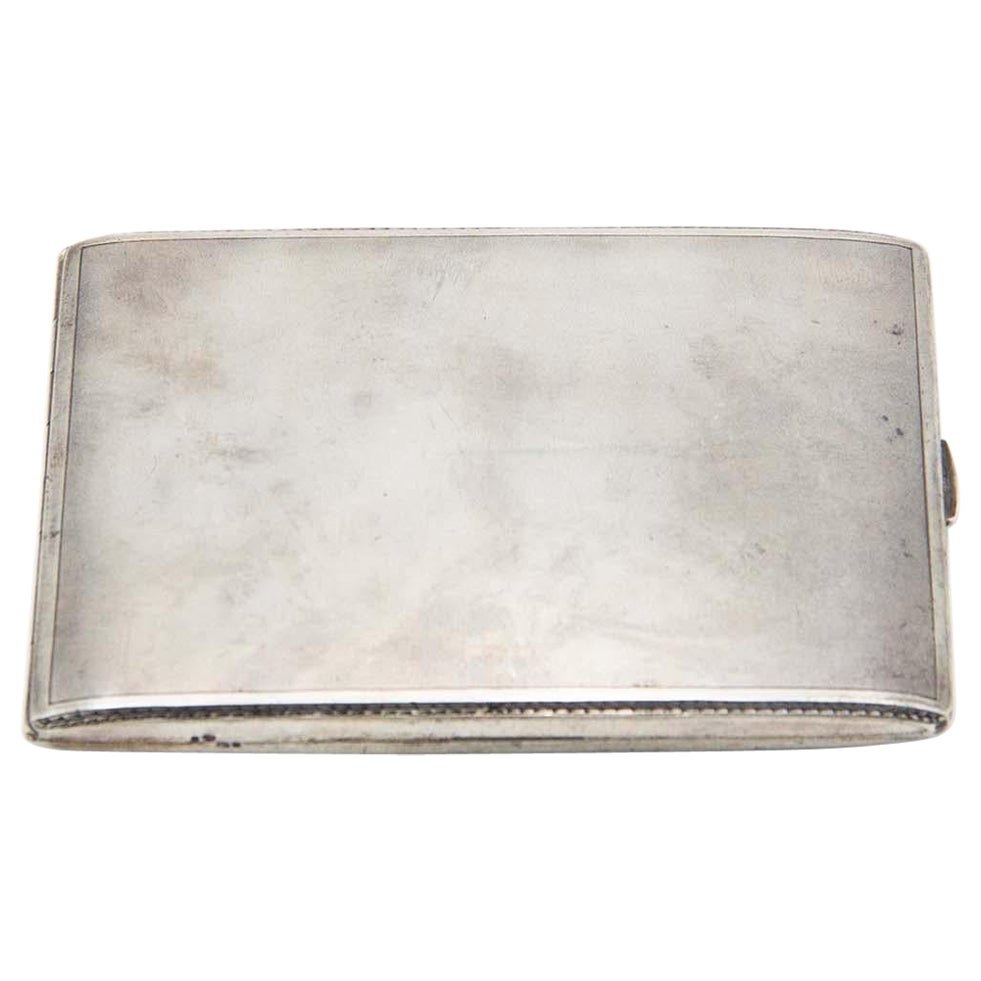 Rectangular silver cigarette case