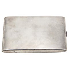 Rectangular silver cigarette case