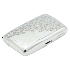 Rectangular silver cigarette case