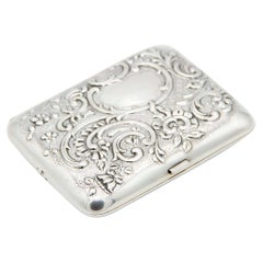 Rectangular silver cigarette case
