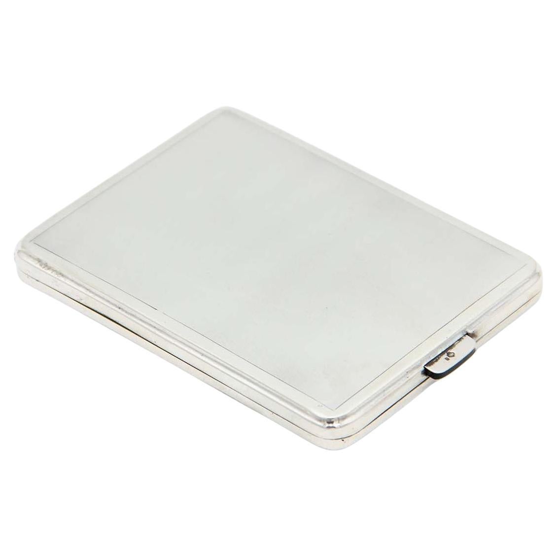 Rectangular silver cigarette case