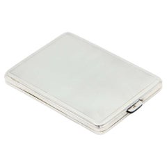 Rectangular silver cigarette case